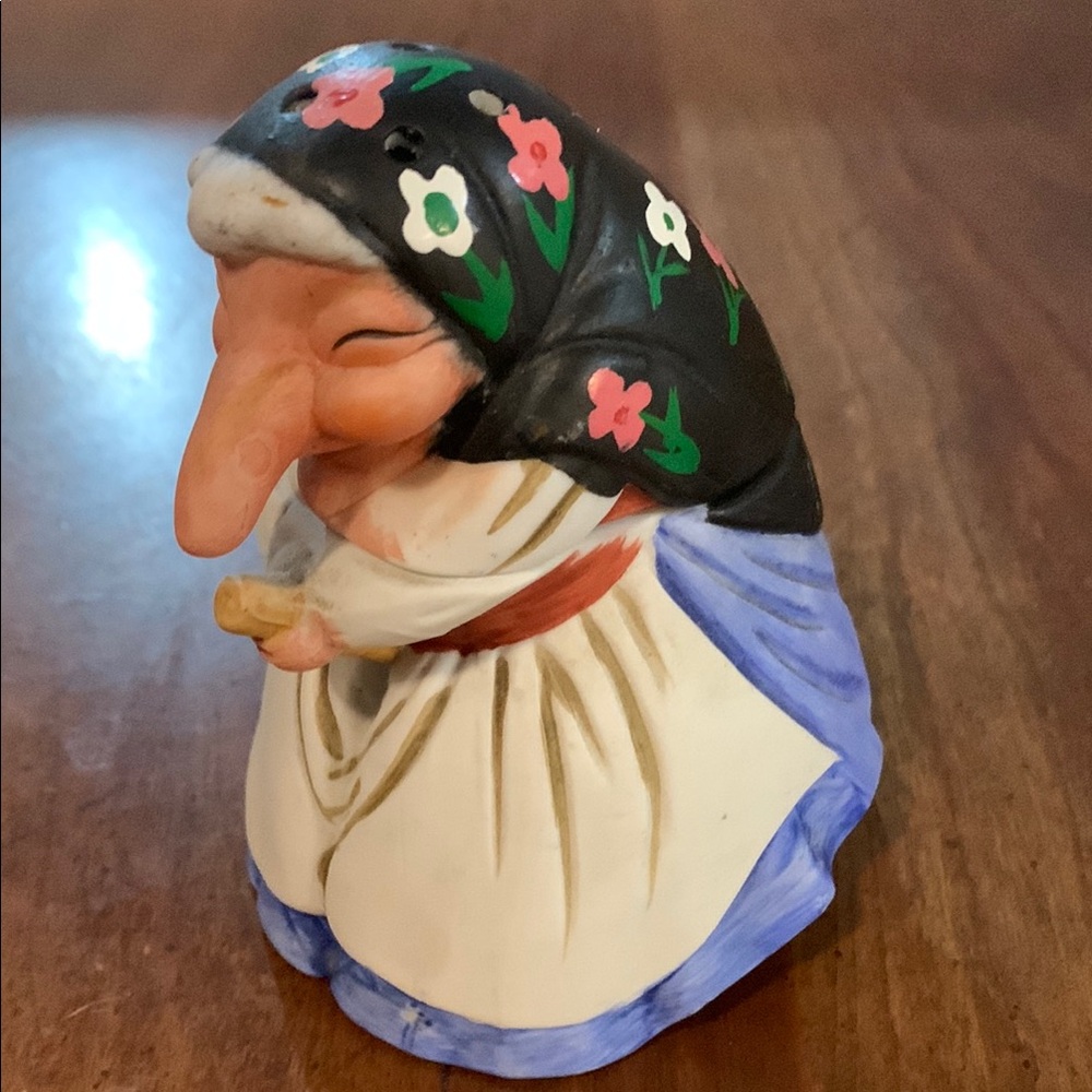 Babushka Figurine with Floral Accents
